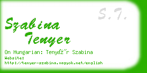 szabina tenyer business card